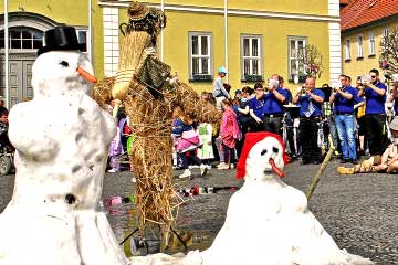 Winteraustreiben, Marktplatz Ohrdruf / Thüringen