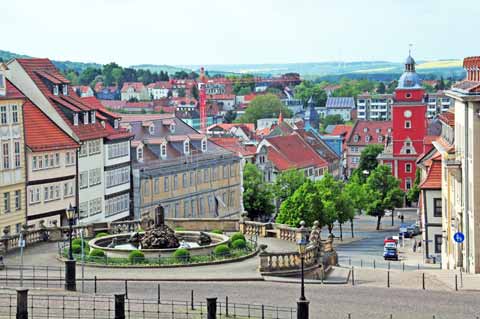 Blick auf Gotha vom Schloss Friedenstein