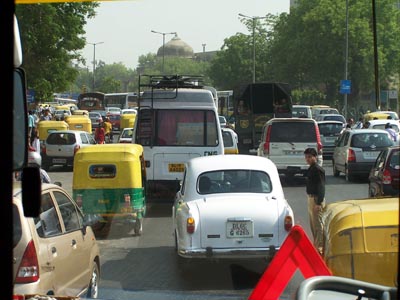 Stadtverkehr in Delhi