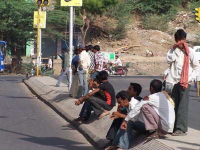 Tagelöhner in Udaipur